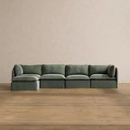 Canapé d'angle modulable et lavable Anabei 4 places | Assise Deluxe+ et coussin Cloud