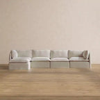 Canapé d'angle modulable et lavable Anabei 4 places | Assise Deluxe+ et coussin Cloud