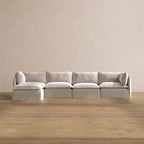 Canapé d'angle modulable et lavable Anabei 4 places | Assise Deluxe+ et coussin Cloud