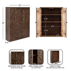 Kate and Laurel Galliene Wood Wall Cabinet, 22x7x28 Natural