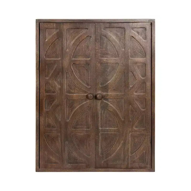 Kate and Laurel Galliene Wood Wall Cabinet, 22x7x28 Natural
