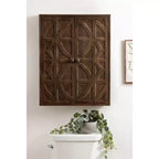 Kate and Laurel Galliene Wood Wall Cabinet, 22x7x28 Natural