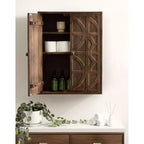 Kate and Laurel Galliene Wood Wall Cabinet, 22x7x28 Natural