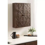 Kate and Laurel Galliene Wood Wall Cabinet, 22x7x28 Natural
