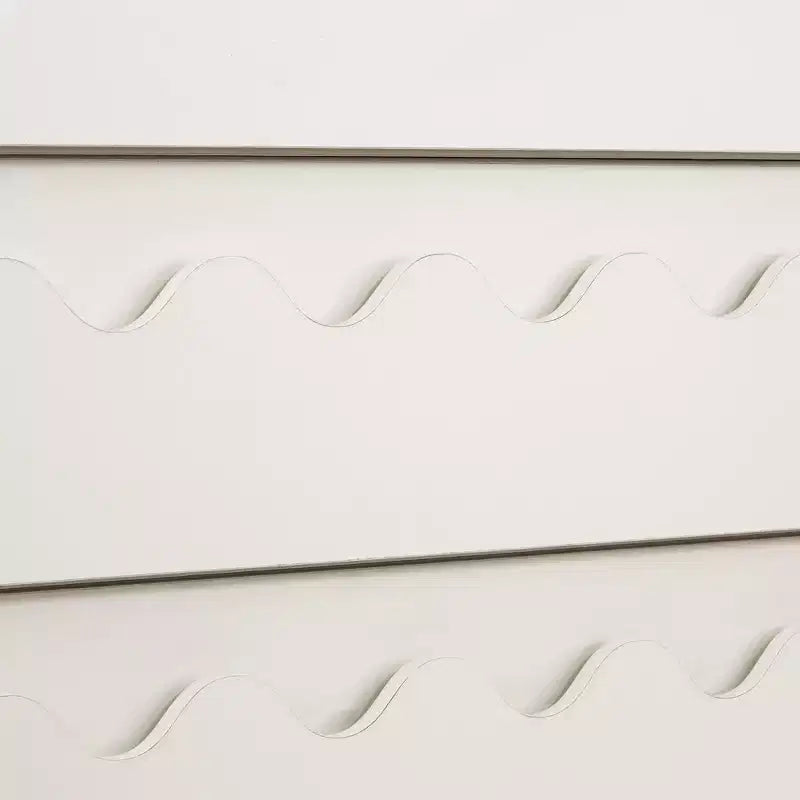 Commode moderne Whisen 60 à 6 tiroirs avec façade ondulée, grande commode de rangement anti-basculement pour chambre à coucher