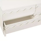 Commode moderne Whisen 60 à 6 tiroirs avec façade ondulée, grande commode de rangement anti-basculement pour chambre à coucher