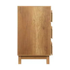 Commode moderne Whisen 60 à 6 tiroirs avec façade ondulée, grande commode de rangement anti-basculement pour chambre à coucher