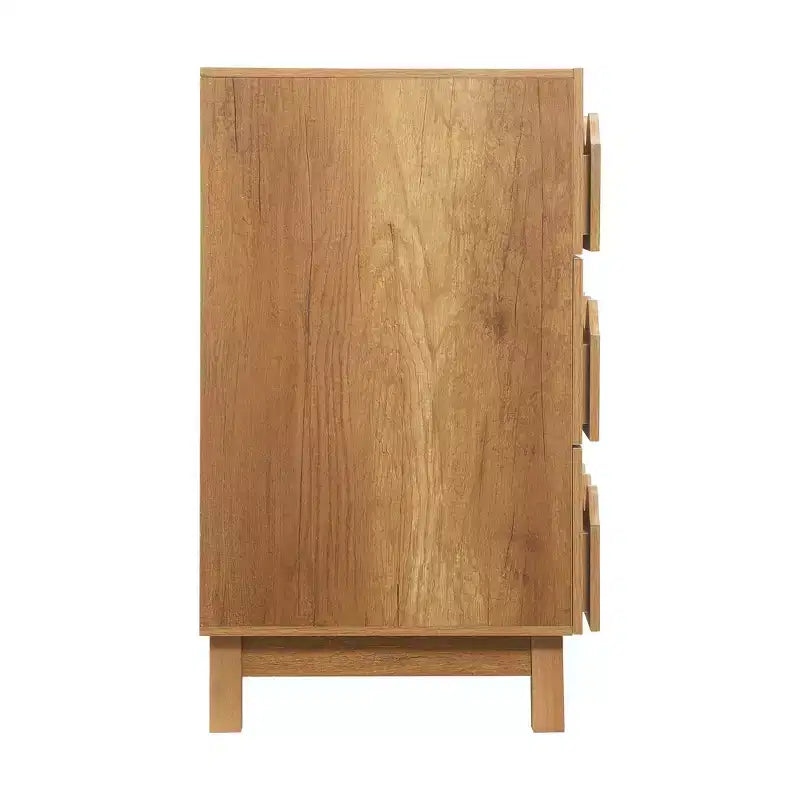 Commode moderne Whisen 60 à 6 tiroirs avec façade ondulée, grande commode de rangement anti-basculement pour chambre à coucher