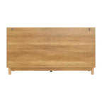 Commode moderne Whisen 60 à 6 tiroirs avec façade ondulée, grande commode de rangement anti-basculement pour chambre à coucher