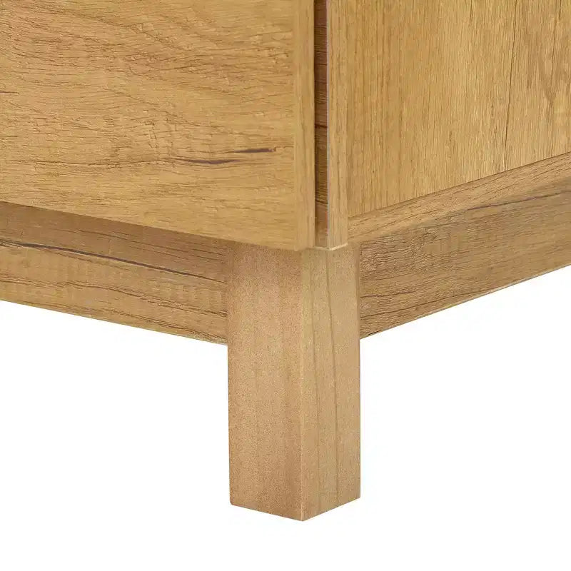 Commode moderne Whisen 60 à 6 tiroirs avec façade ondulée, grande commode de rangement anti-basculement pour chambre à coucher