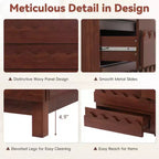 Commode moderne Whisen 60 à 6 tiroirs avec façade ondulée, grande commode de rangement anti-basculement pour chambre à coucher
