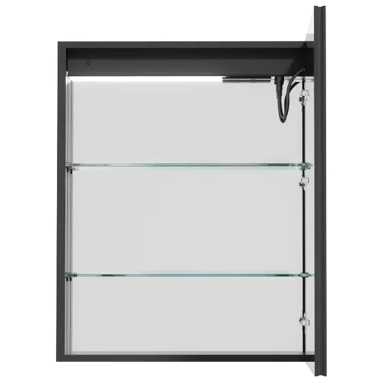 FAMYYT Armoire à pharmacie en aluminium de 24 po L x 30 po H avec miroir, lumière fluide, intensité variable, anti-buée