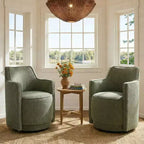 Lot de 2 chaises de salle à manger pivotantes modernes, fauteuils baquets rembourrés avec rotation à 360°, chaises d'appoint pour salle à manger ou salon-Panipeachy