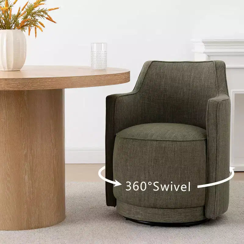 Lot de 2 chaises de salle à manger pivotantes modernes, fauteuils baquets rembourrés avec rotation à 360°, chaises d'appoint pour salle à manger ou salon-Panipeachy