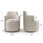 Lot de 2 chaises de salle à manger pivotantes modernes, fauteuils baquets rembourrés avec rotation à 360°, chaises d'appoint pour salle à manger ou salon-Panipeachy