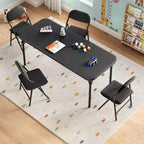 Ensemble table et 4 chaises pliantes pour enfants, pliable avec espace de rangement, ensemble table et chaises pour tout-petits pour salle à manger, maternelle et salle de classe