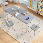 Ensemble table et 4 chaises pliantes pour enfants, pliable avec espace de rangement, ensemble table et chaises pour tout-petits pour salle à manger, maternelle et salle de classe