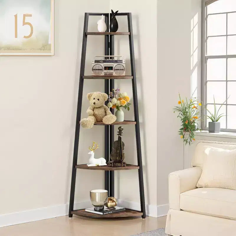 MAYEERTY 5-Tier Versatile Corner Storage Shelf for Multiple Scenarios