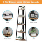 MAYEERTY 5-Tier Versatile Corner Storage Shelf for Multiple Scenarios