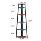 MAYEERTY 5-Tier Versatile Corner Storage Shelf for Multiple Scenarios