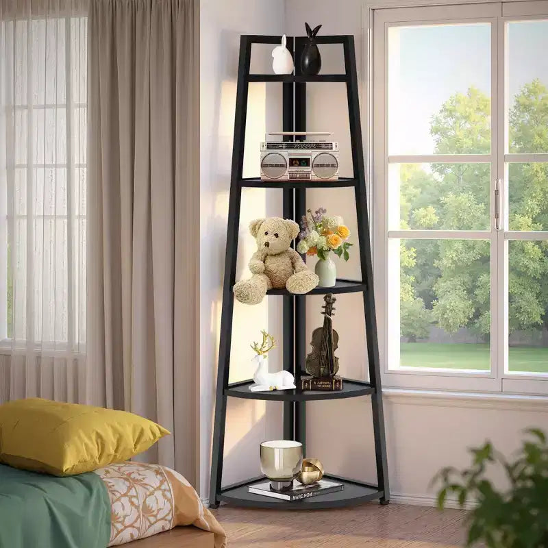 MAYEERTY 5-Tier Versatile Corner Storage Shelf for Multiple Scenarios