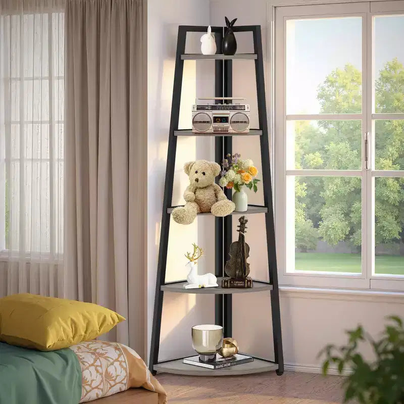 MAYEERTY 5-Tier Versatile Corner Storage Shelf for Multiple Scenarios