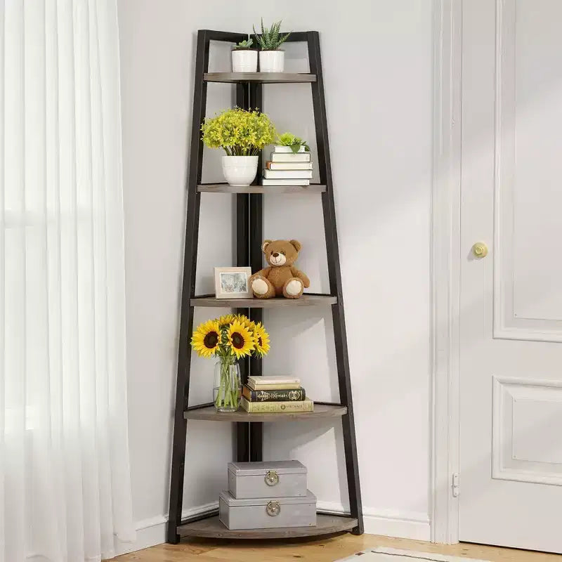MAYEERTY 5-Tier Versatile Corner Storage Shelf for Multiple Scenarios