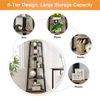 MAYEERTY 5-Tier Versatile Corner Storage Shelf for Multiple Scenarios
