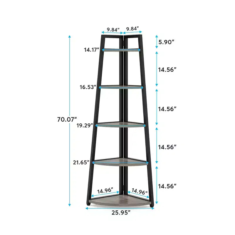 MAYEERTY 5-Tier Versatile Corner Storage Shelf for Multiple Scenarios