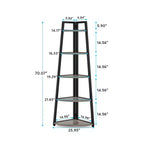 MAYEERTY 5-Tier Versatile Corner Storage Shelf for Multiple Scenarios