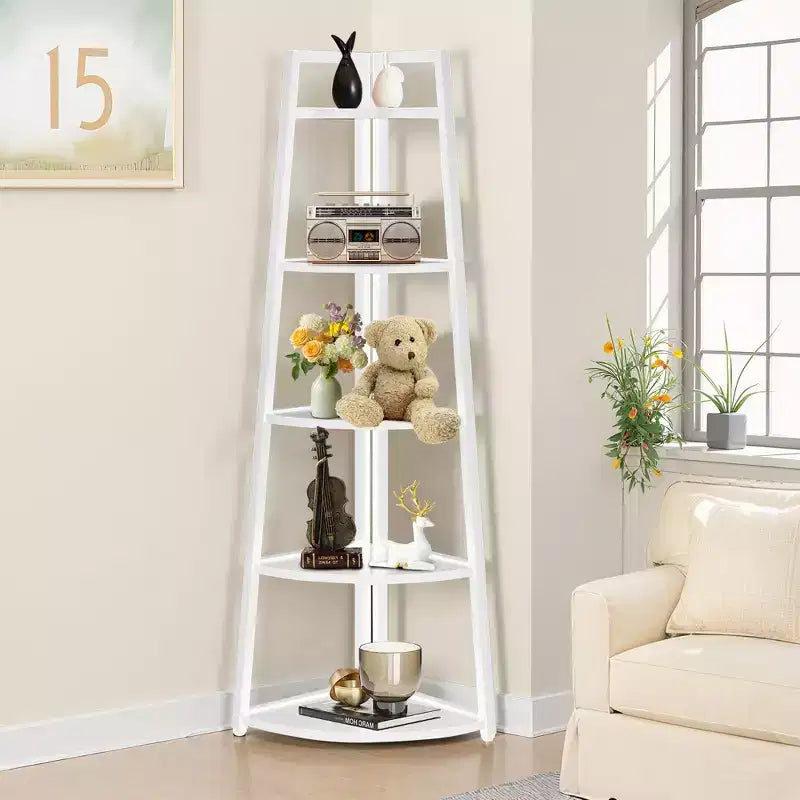 MAYEERTY 5-Tier Versatile Corner Storage Shelf for Multiple Scenarios