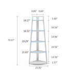 MAYEERTY 5-Tier Versatile Corner Storage Shelf for Multiple Scenarios