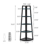 MAYEERTY 5-Tier Versatile Corner Storage Shelf for Multiple Scenarios