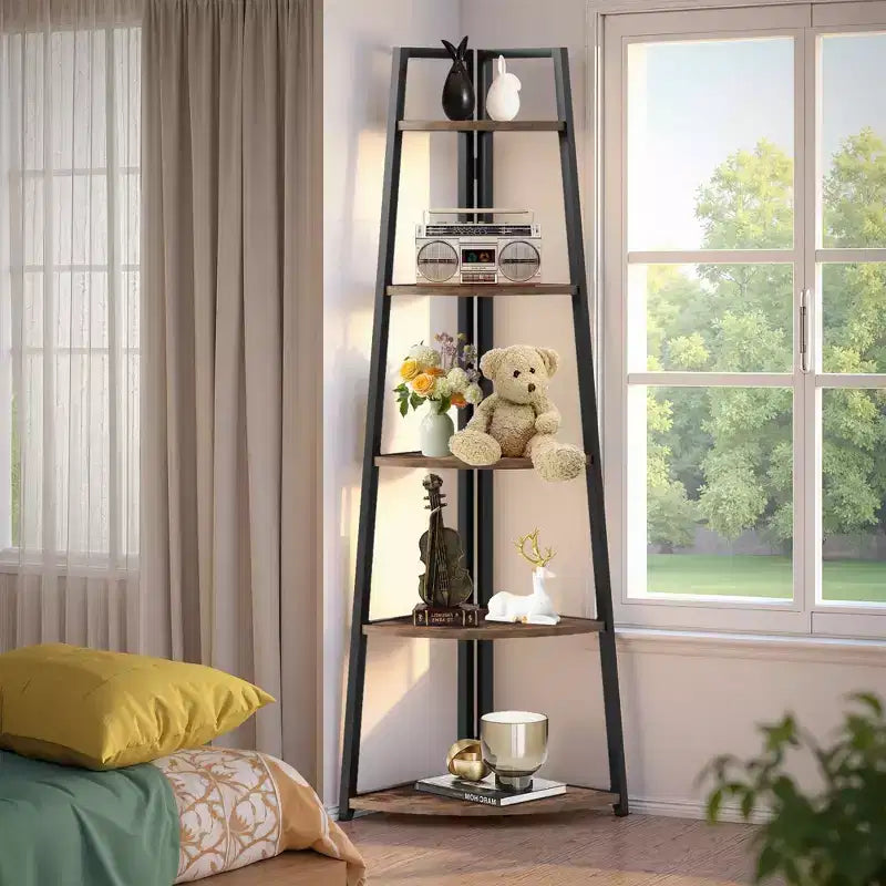 MAYEERTY 5-Tier Versatile Corner Storage Shelf for Multiple Scenarios