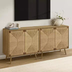 GDFStudio Laleh Meuble de Rangement Décoratif Moderne en Bois 36 po avec 2 Portes et Étagère Réglable