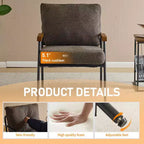 Karl Home 2Pcs Modern Accent Chair Armchair For Living Room