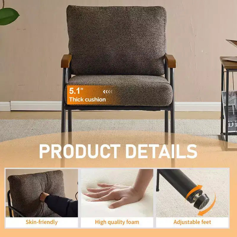 Karl Home 2Pcs Modern Accent Chair Armchair For Living Room
