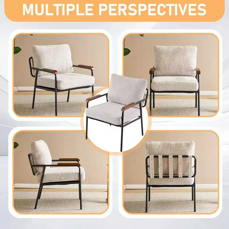 Karl Home 2Pcs Modern Accent Chair Armchair For Living Room