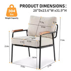 Karl Home 2Pcs Modern Accent Chair Armchair For Living Room