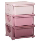 3-Tier Kids Toy Storage Organizer with 3 Removable Drawers Pink