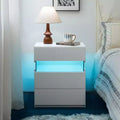 LED LED Lighted 3 Drawer Nightstand for Bedroom Living Room