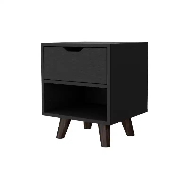 Carthage Stylish Functional 1 Drawer Nightstand for Bedroom Living Room