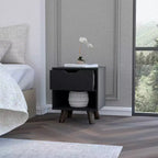 Carthage Stylish Functional 1 Drawer Nightstand for Bedroom Living Room