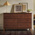 Classic Mid-Century Modern Horizontal 6 Drawer Dresser - Walker Edison