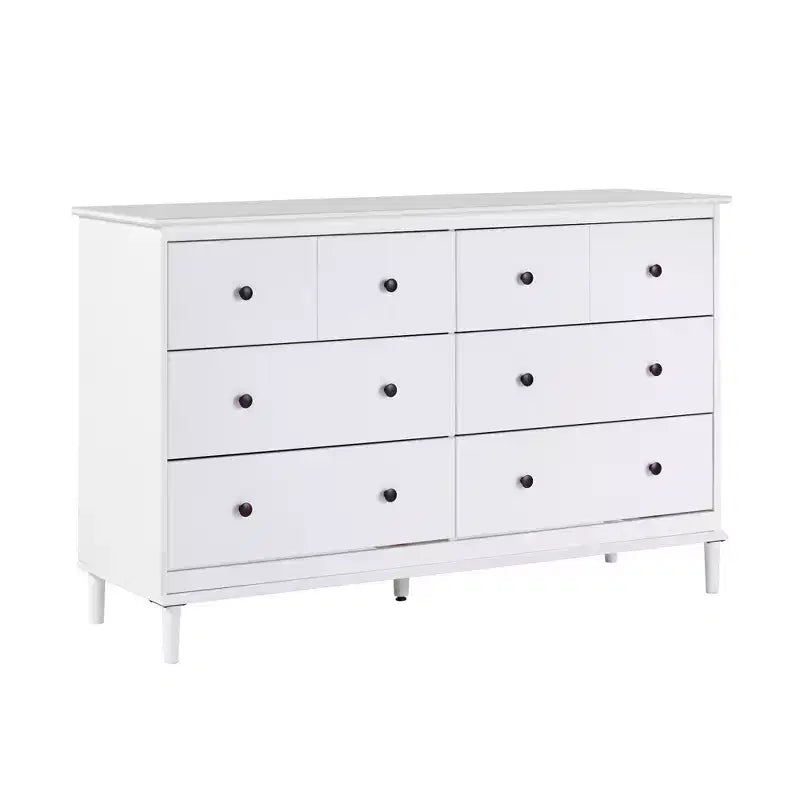 Classic Mid-Century Modern Horizontal 6 Drawer Dresser - Walker Edison