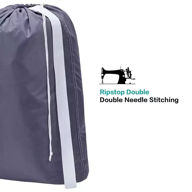 Narwey XL Nylon Laundry Bag with Strap, Large Dirty Garments Organizer