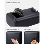 Poubelle à pédale en acier inoxydable, couvercle à fermeture douce, seau intérieur amovible, anti-traces de doigts, poubelle rectangulaire pour cuisine, salle de bain, bureau