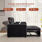 Yaheetech 3-in-1 Convertible Pull-Out Sofa Bed with USB Ports for Living Room, Bedroom