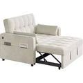 Yaheetech 3-in-1 Convertible Pull-Out Sofa Bed with USB Ports for Living Room, Bedroom