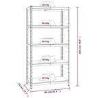 vidaXL Étagères de rangement robustes à 5 niveaux 2 pcs Acier argenté et bois d'ingénierie